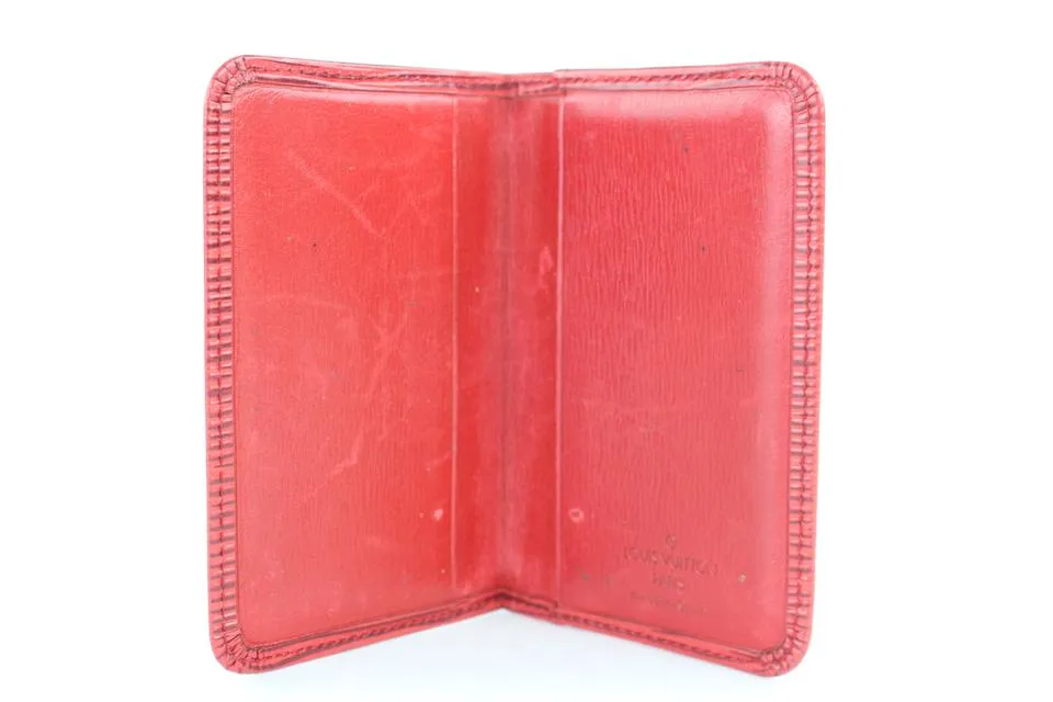 Louis Vuitton Red Epi Card Holder Wallet 233771