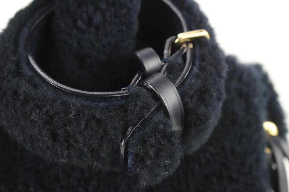 Louis Vuitton Runway Black Shearling Pulsion Lockit 5LVJ1013