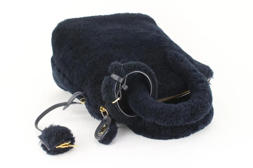 Louis Vuitton Runway Black Shearling Pulsion Lockit 5LVJ1013