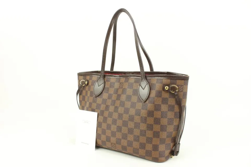 Louis Vuitton Small Damier Ebene Neverfull PM Tote Bag 41lk68