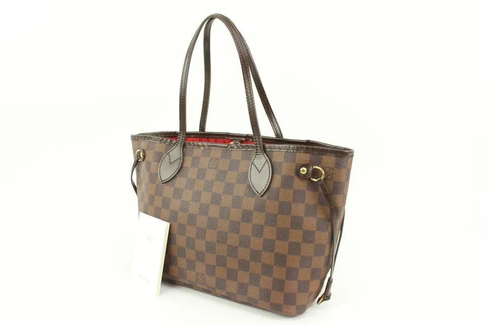Louis Vuitton Small Damier Ebene Neverfull PM Tote Bag 94lz425s