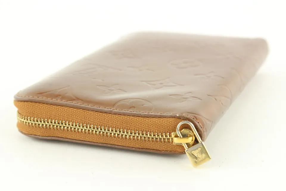 Louis Vuitton Vernis Zippy Compact Wallet Bronze 141lvs429