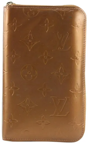 Louis Vuitton Vernis Zippy Compact Wallet Bronze 141lvs429