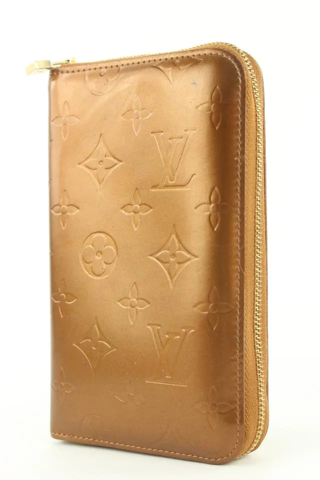 Louis Vuitton Vernis Zippy Compact Wallet Bronze 141lvs429