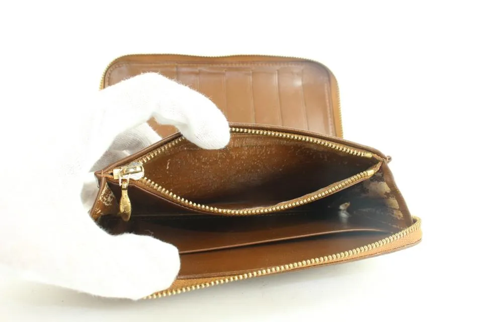 Louis Vuitton Vernis Zippy Compact Wallet Bronze 141lvs429