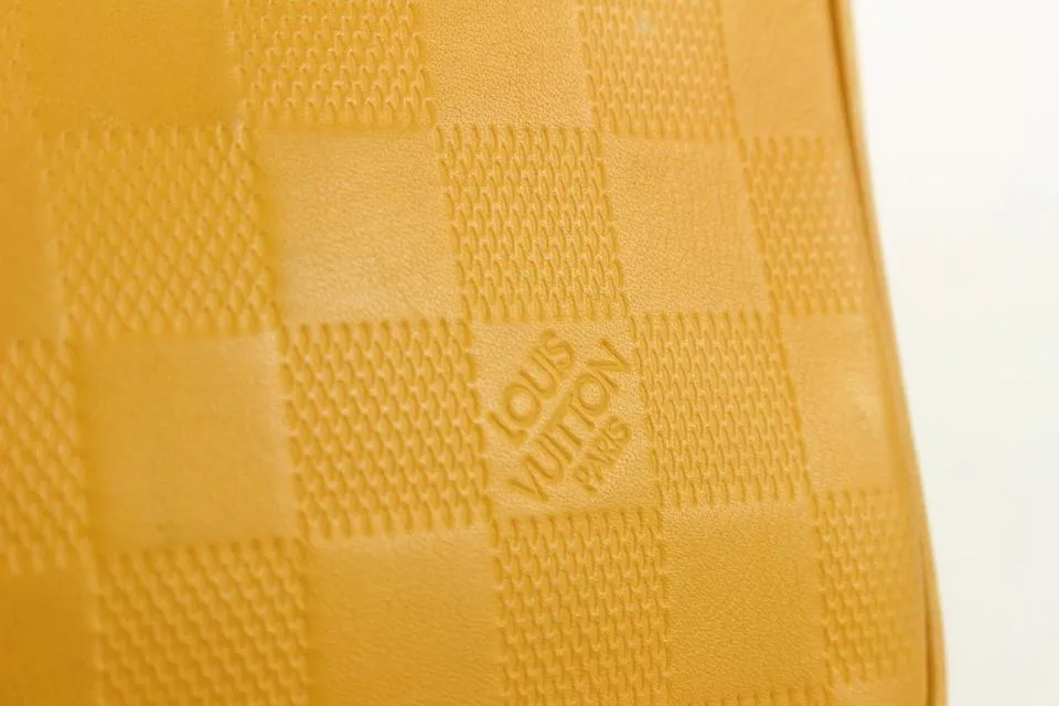 Louis Vuitton Yellow Damier Infini Toiletry Pouch GM Trousse Toilette 819lv74