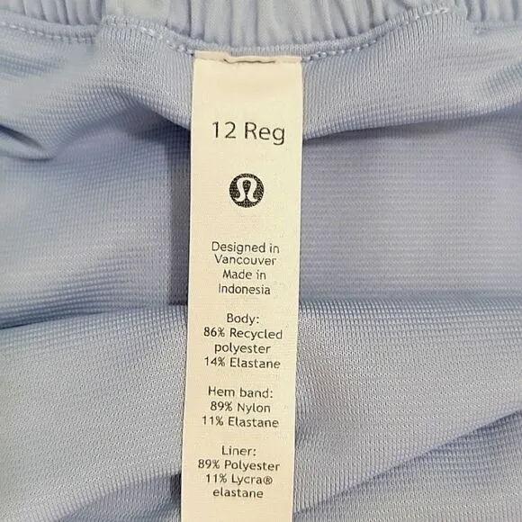 Lululemon Hotty Hot High Rise Blue Linen 2.5&quot; Short - Size 12