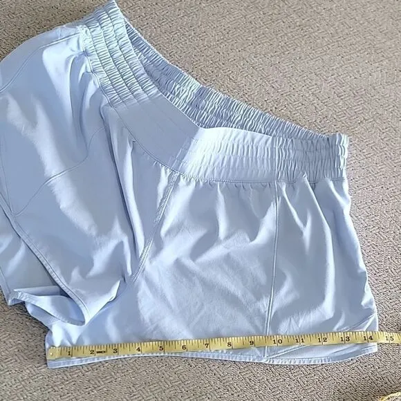 Lululemon Hotty Hot High Rise Blue Linen 2.5&quot; Short - Size 12
