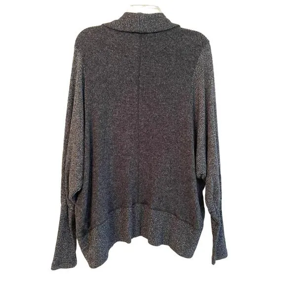 Maeve Ingrid Cocoon Cardigan Anthropologie Sweater Gray Marled Size Small