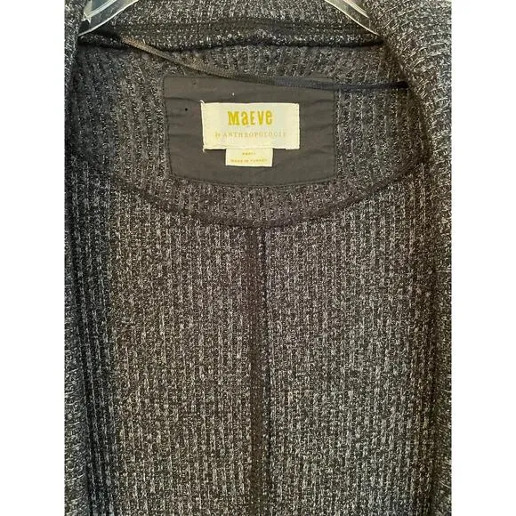 Maeve Ingrid Cocoon Cardigan Anthropologie Sweater Gray Marled Size Small