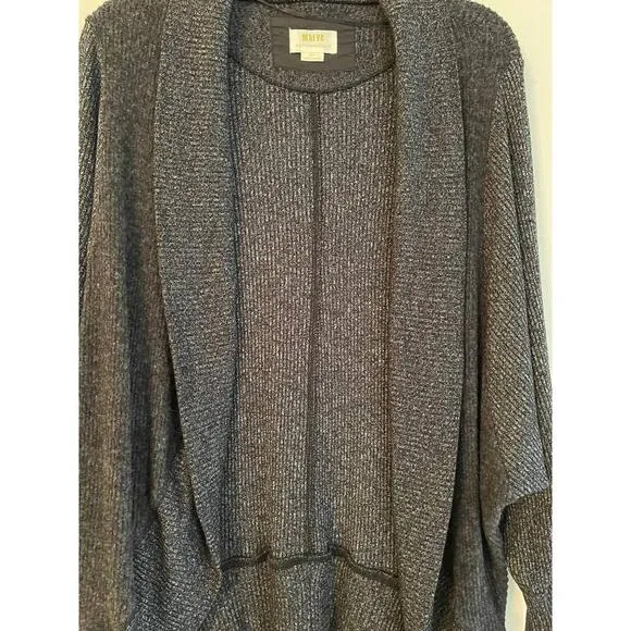 Maeve Ingrid Cocoon Cardigan Anthropologie Sweater Gray Marled Size Small