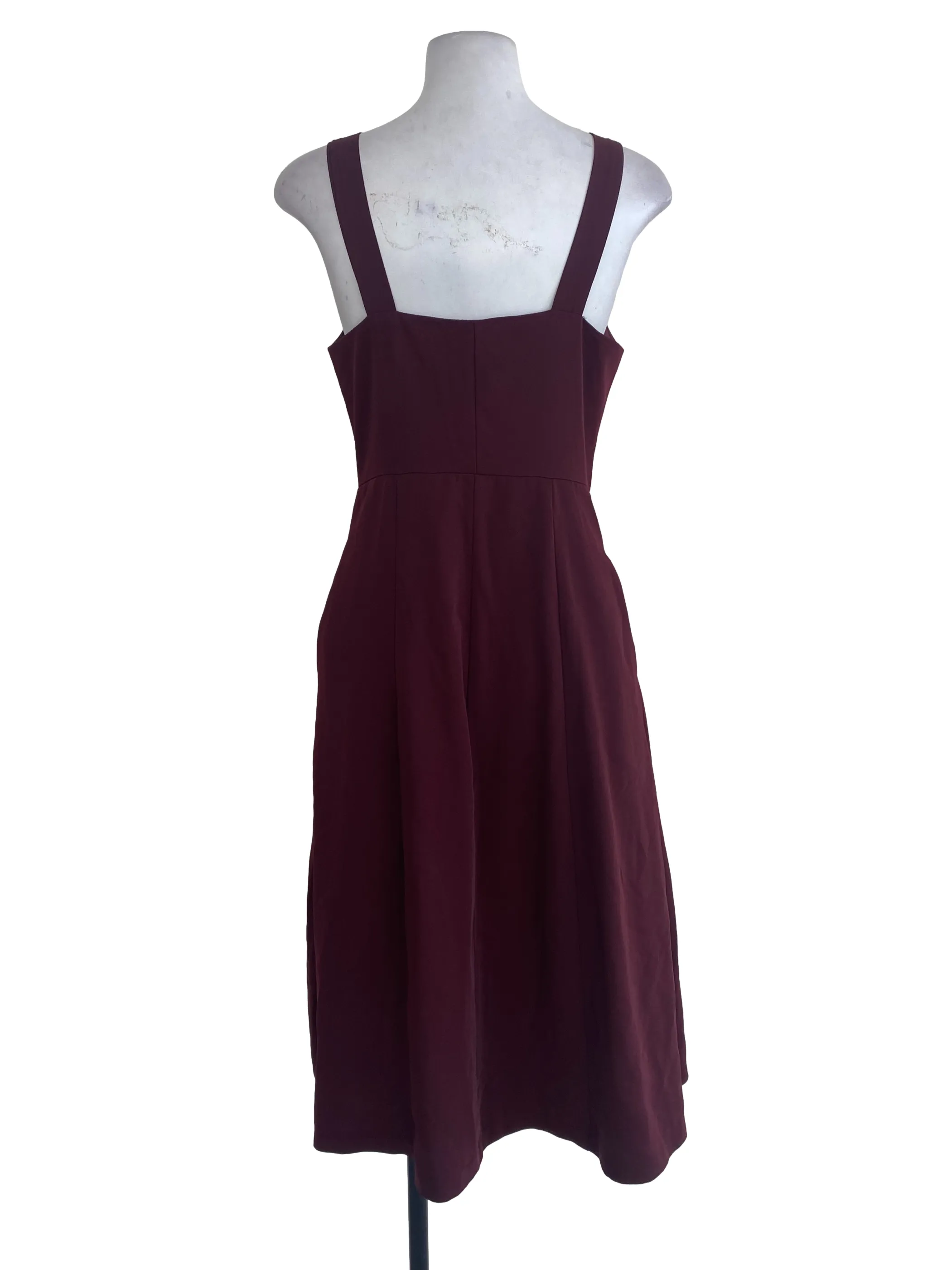 Maroon Button Down Dress TEM