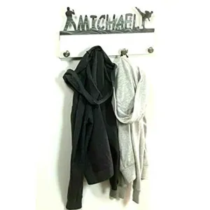 Martial Arts, Karate Personalized Sports Coat Hook Hanger, Handmade Wall Organizer, Storage Space for Your Living Space