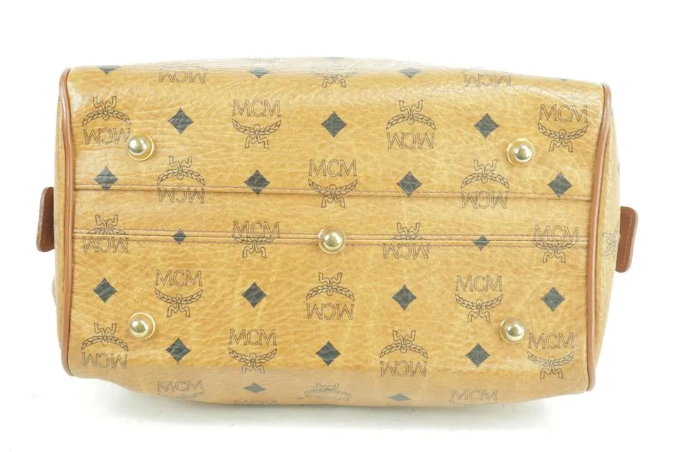 MCM Cognac Monogram Visetos Boston 231455