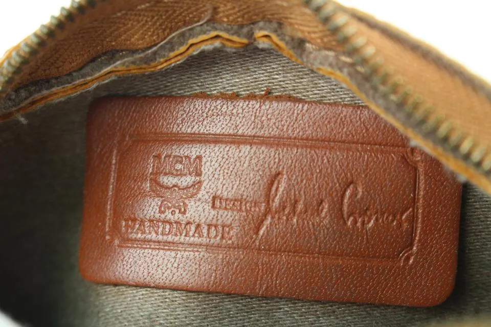 MCM Cognac Monogram Visetos Key Pouch 118m38