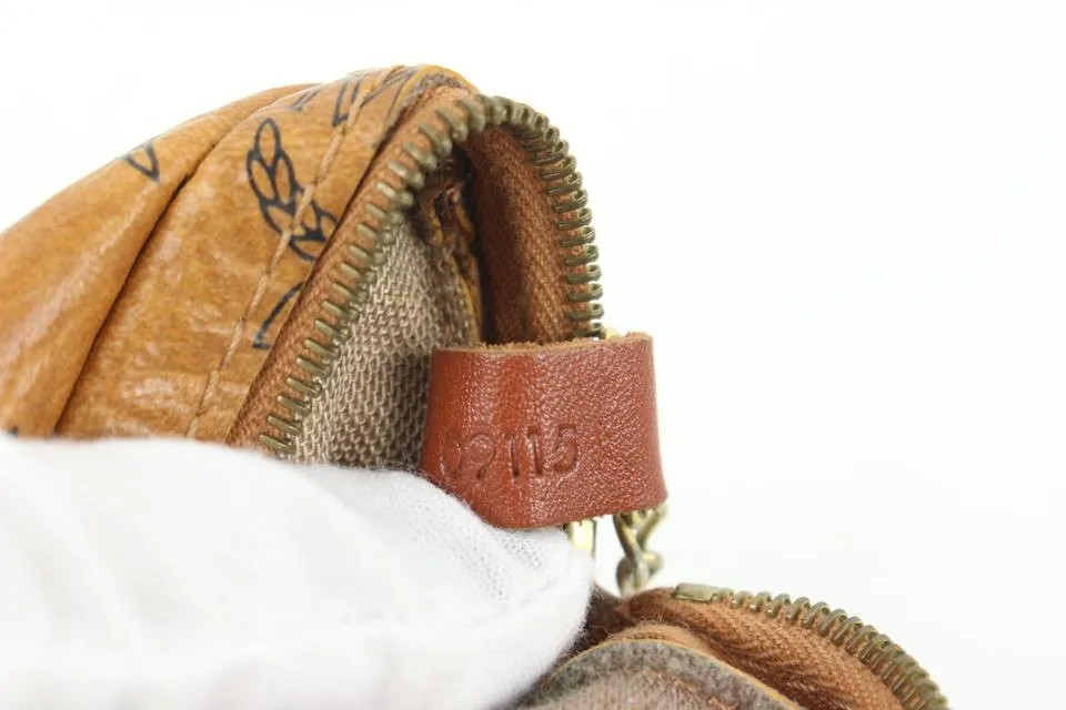 MCM Cognac Monogram Visetos Key Pouch 118m38
