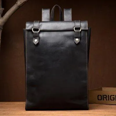 Mens Leather Backpack for Laptop