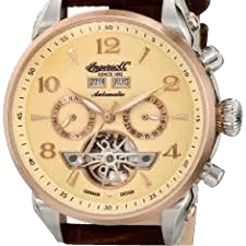 Men's San Bernardino Automatic Stainless Steel Watch with Brown Leather Band