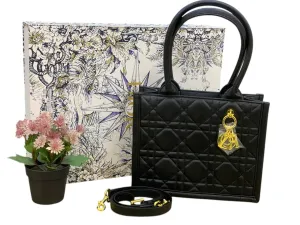Mini Lady Dior Bag – Black Cannage with Gold Hardware