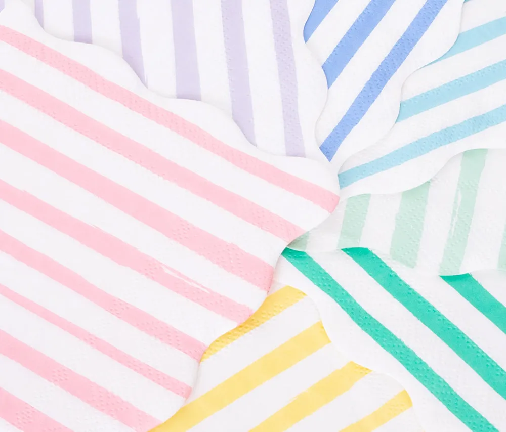 Mixed Stripe Small Napkins