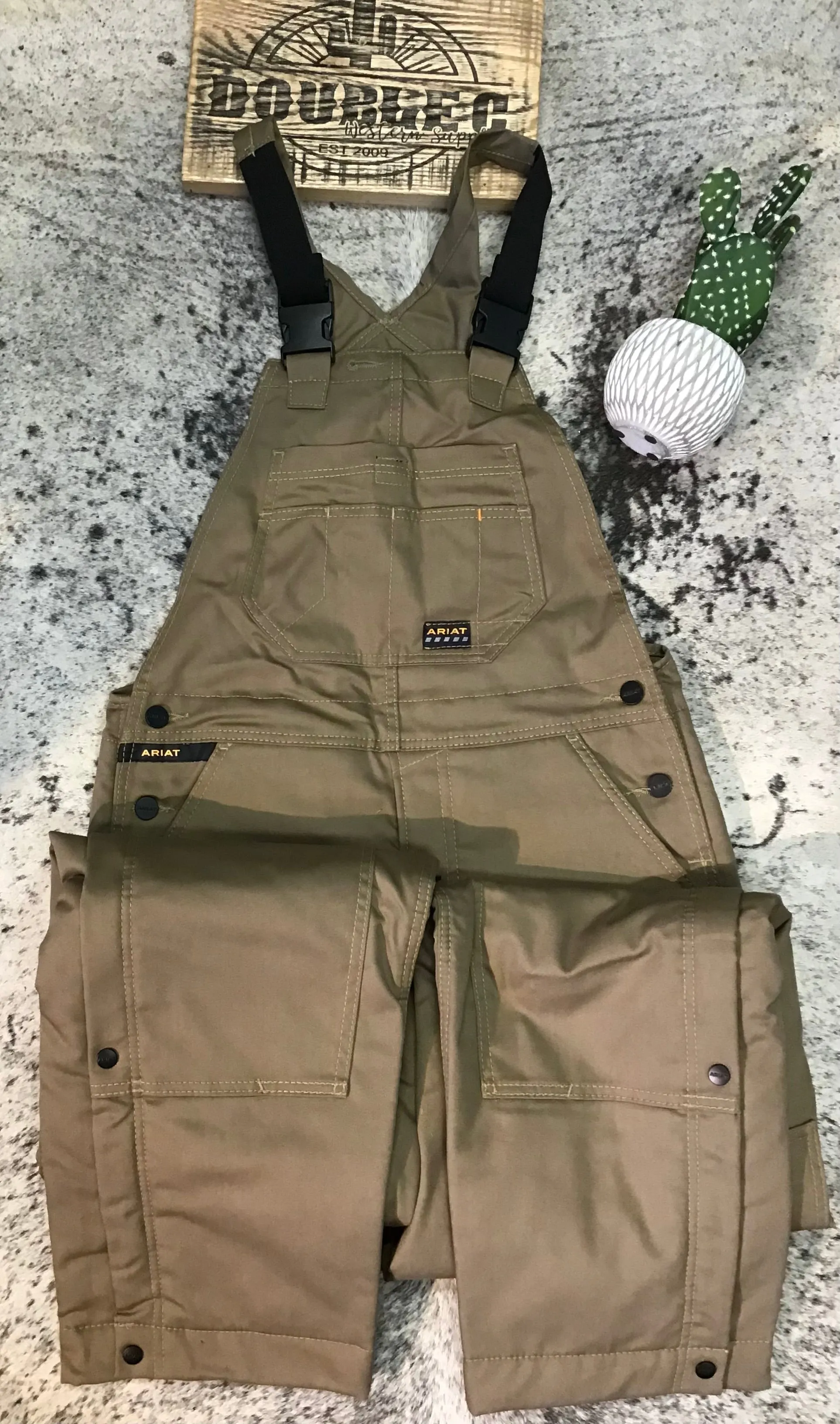 MNS Rebar DuraCanvas Stretch Insulated Bib FIELD KHAKI