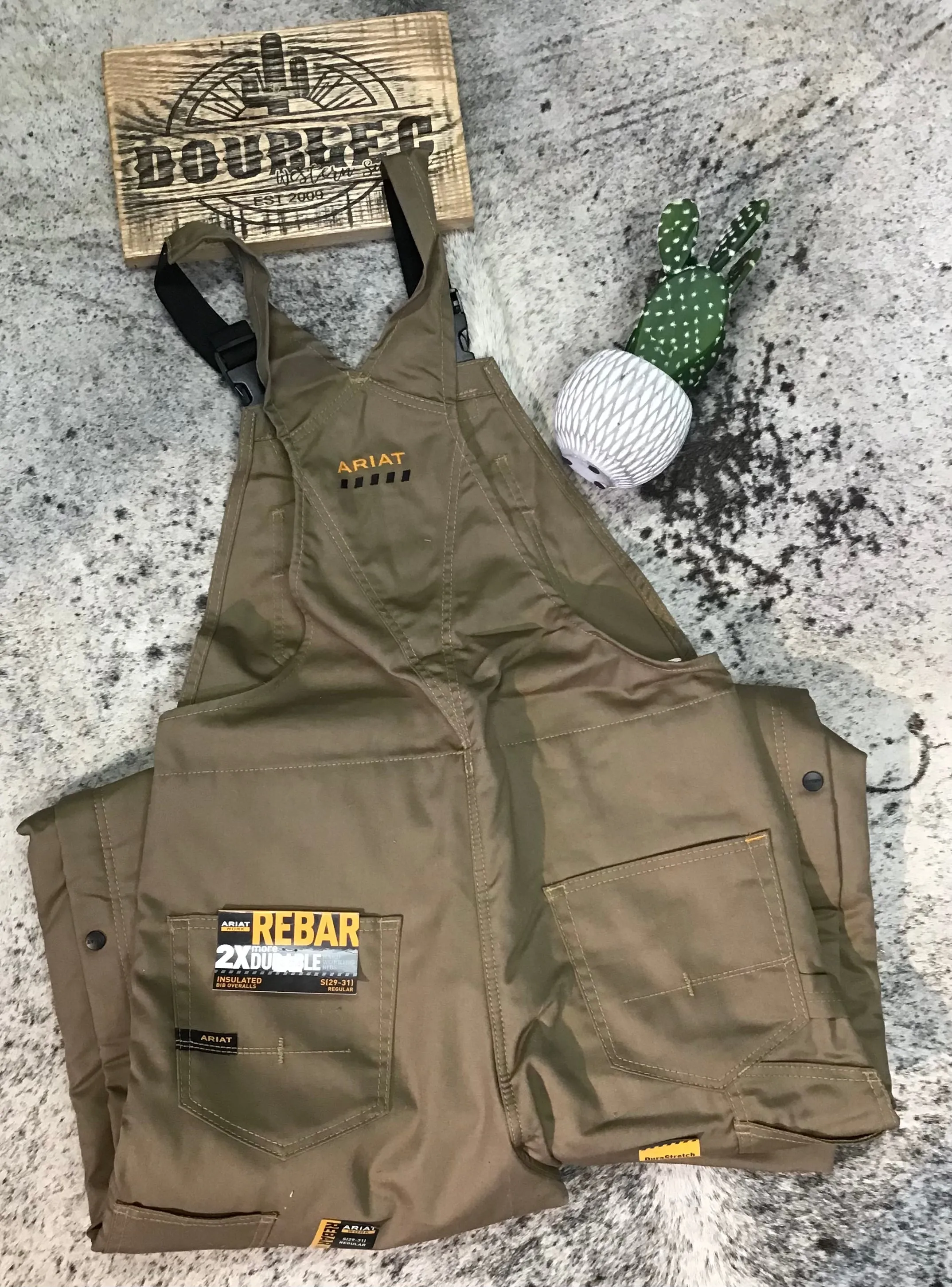 MNS Rebar DuraCanvas Stretch Insulated Bib FIELD KHAKI