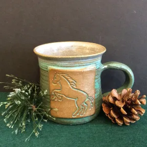 Mug with Embossed Horse