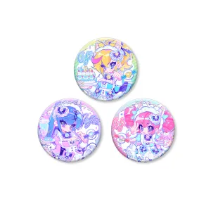 Mush Dash| Maid Sweet Date|Embossed Silver Double Flash Badge