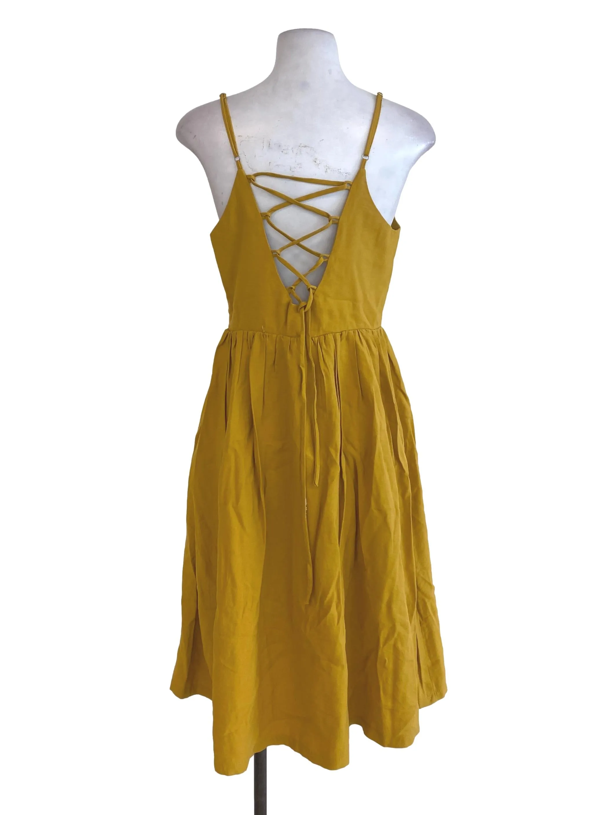Mustard Blouson Dress TEM