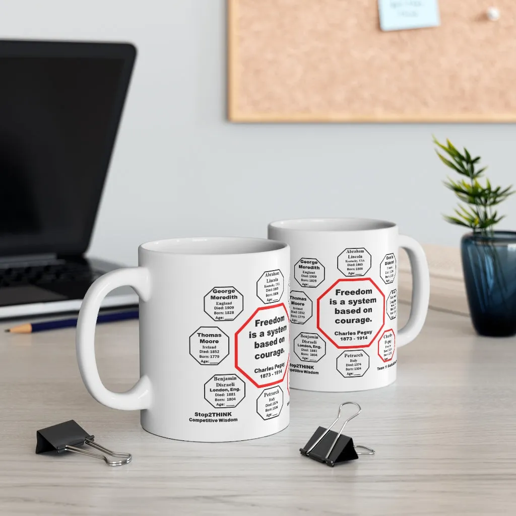 MW-11.5- Suspicion is the cancer of friendship.  -  Petrarch  1304 - 1374 - Drink Wisely in MugWisdom - Ceramic  11oz cup