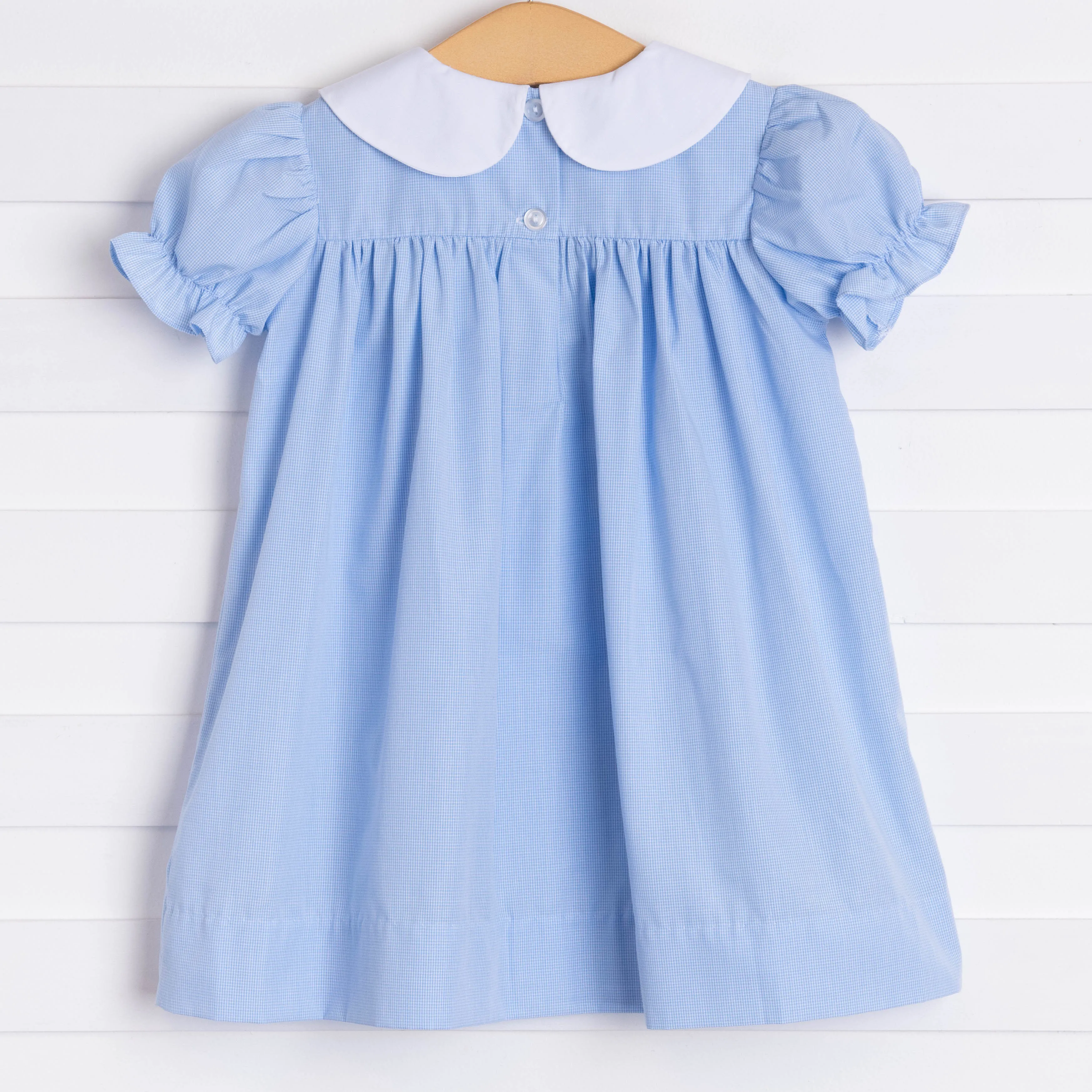 My First Day Embroidered Dress, Blue