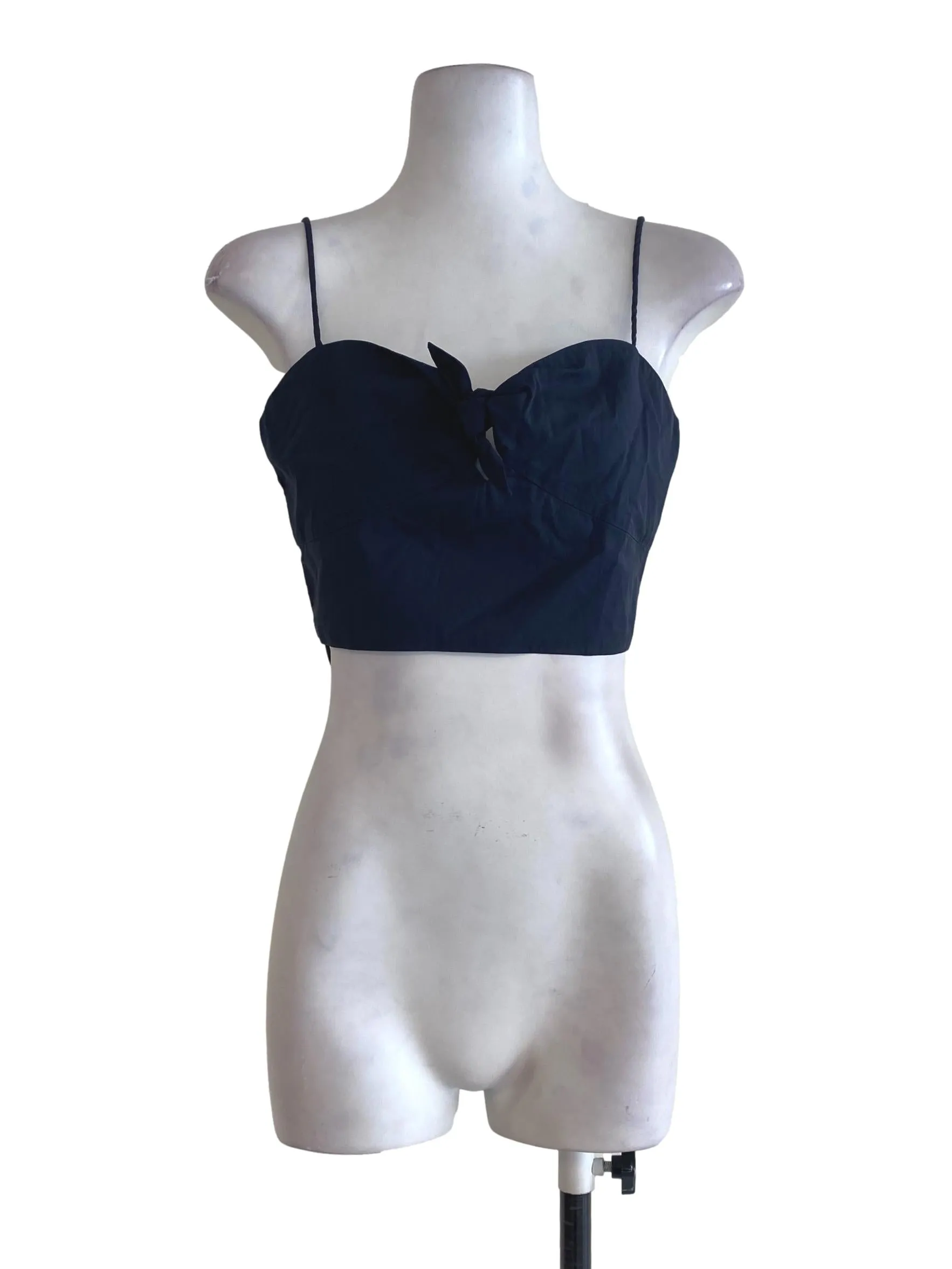 Navy Blue Crop Top