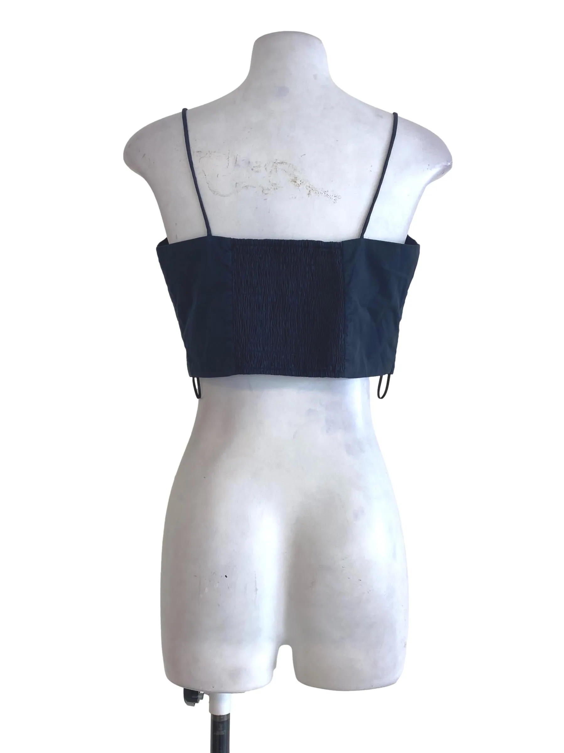 Navy Blue Crop Top