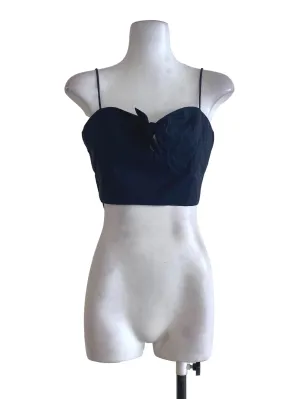 Navy Blue Crop Top