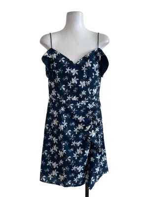 Navy Blue Floral Dress LB