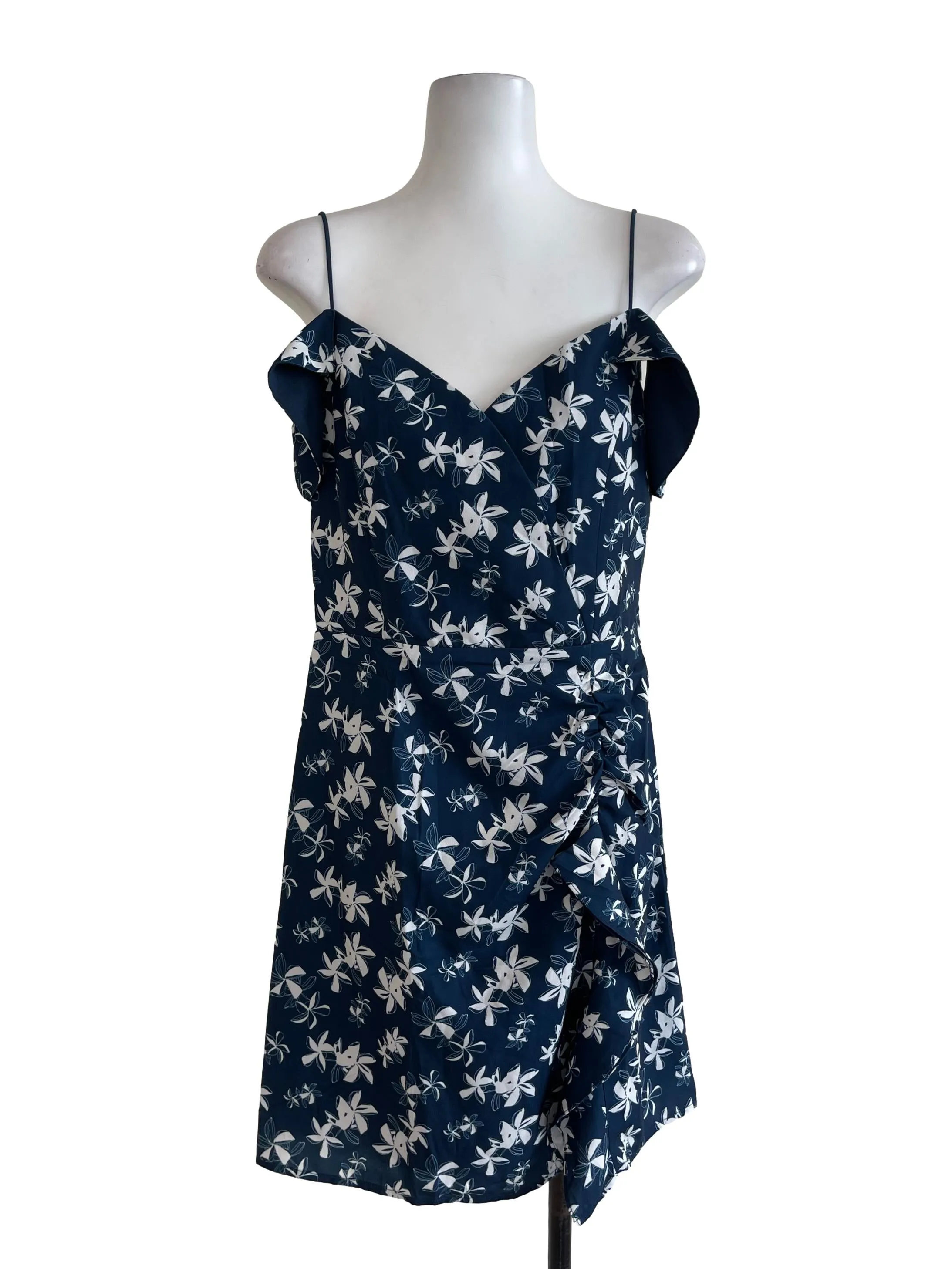 Navy Blue Floral Dress LB