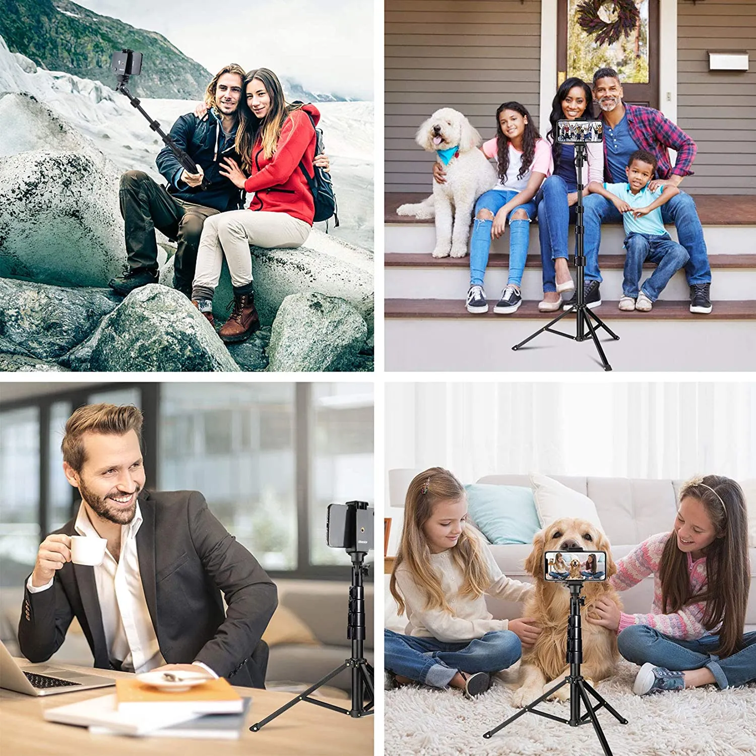 New in box! Selfie Stick Tripod, UBeesize 51" Extendable Tripod Stand with Bluetooth Remote for Cell Phones and Cameras, Heavy Duty Aluminum, Lightweight