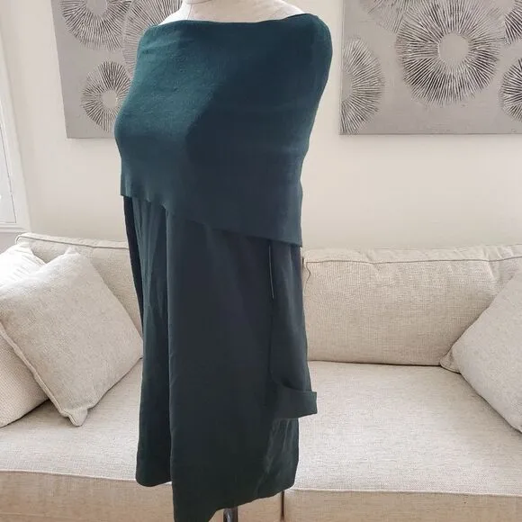 NEW! Vince Camuto Off Shoulder Long Sleeve Sweater Dress - size Large in Green.