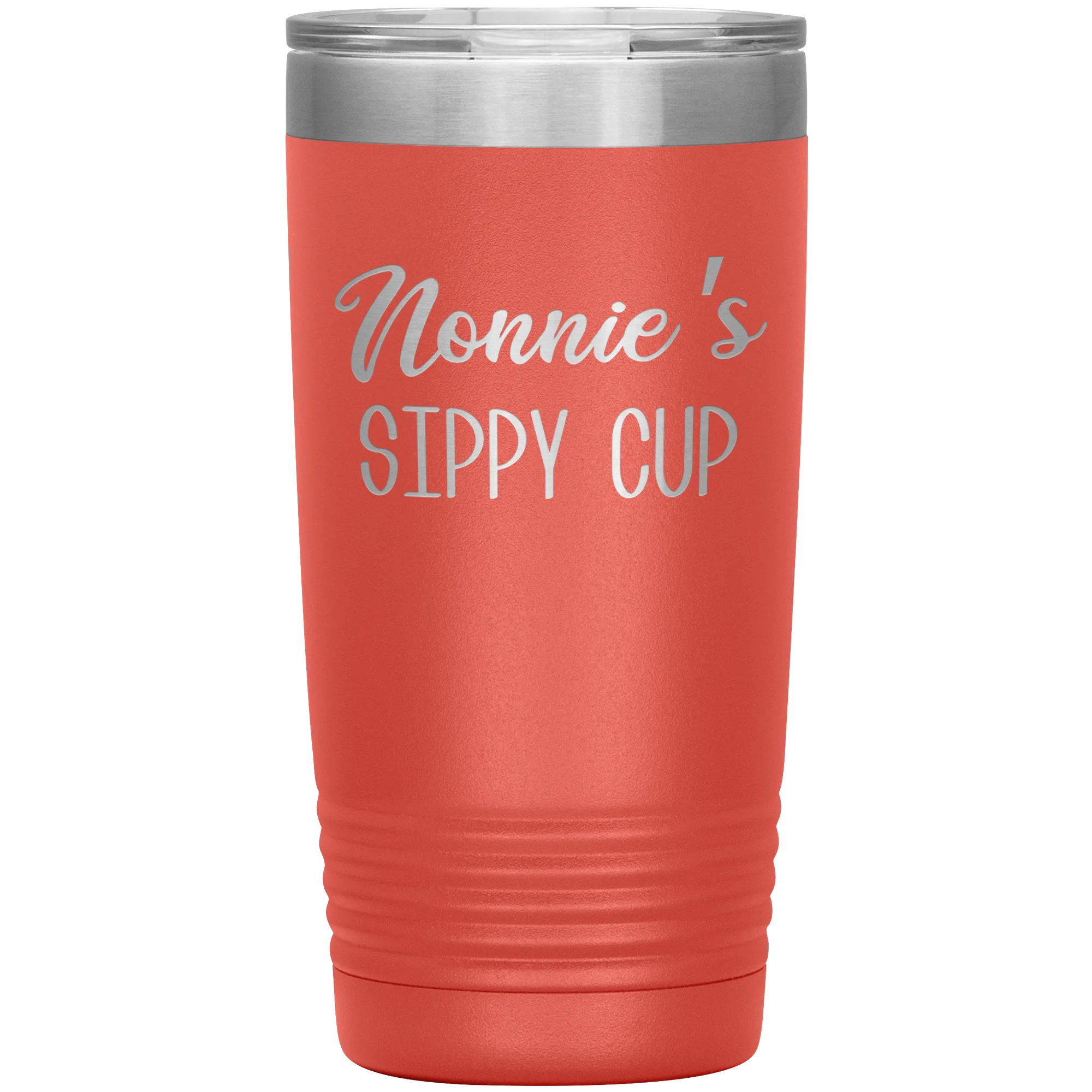 Nonnie's Sippy Cup Nonnie Tumbler Gifts for Nonnies Funny Stemless Stainless Steel Insulated Tumblers Hot Cold BPA Free 20oz Travel Cup