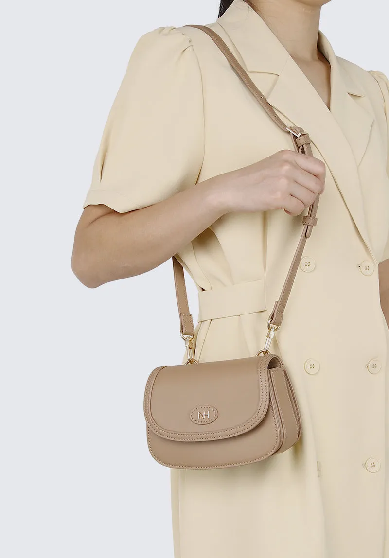 Nurita Harith Naime Saddle Crossbody Belt Bag (Tan)