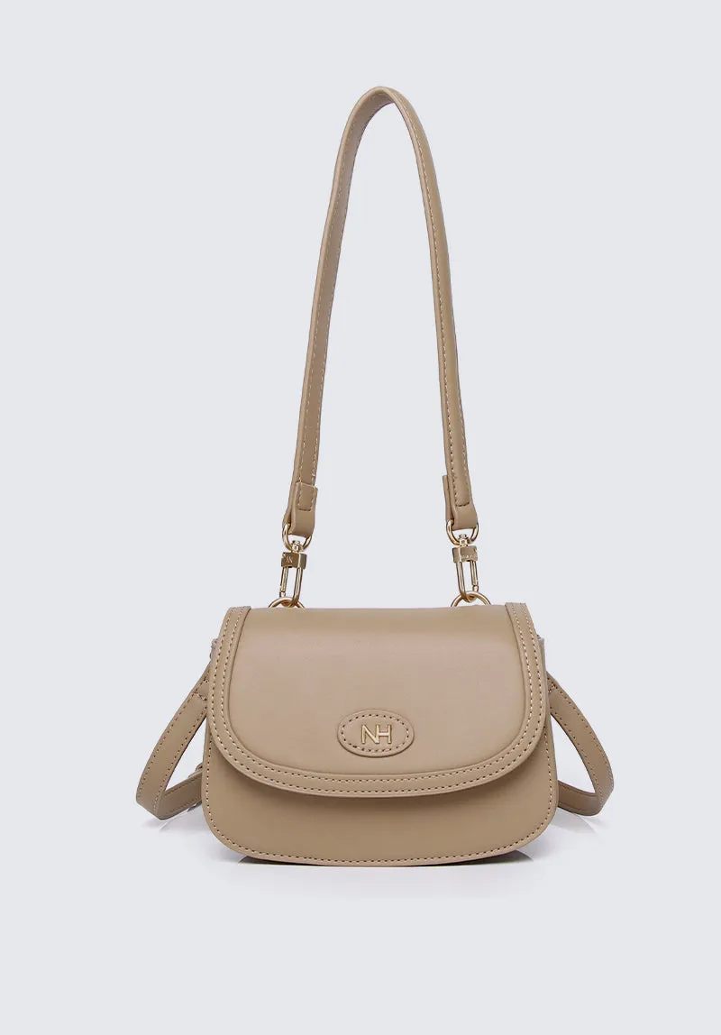 Nurita Harith Naime Saddle Crossbody Belt Bag (Tan)
