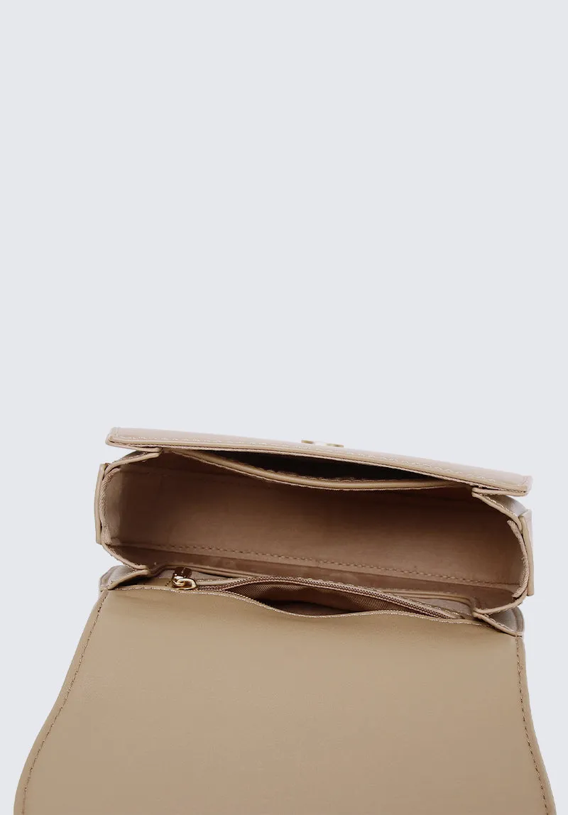 Nurita Harith Naime Saddle Crossbody Belt Bag (Tan)