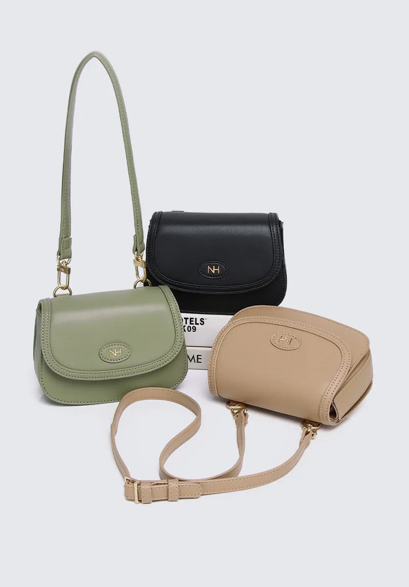 Nurita Harith Naime Saddle Crossbody Belt Bag (Tan)