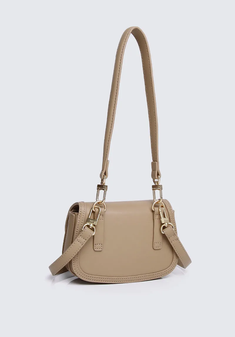 Nurita Harith Naime Saddle Crossbody Belt Bag (Tan)
