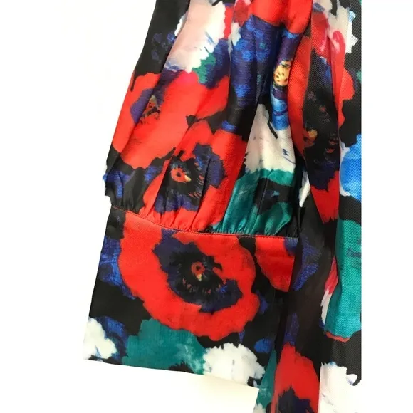 NWT Nancy Yang Floral Print Puff Sleeve Jacket