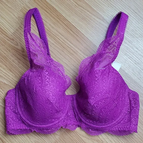 NWT Simone Perele karma spacer convertible underwire bra bougainvillea lace