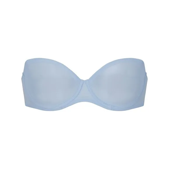 NWT SKIMS Ultrafine Mesh Strapless Underwire Bra Limited Edition in Glacier 40D