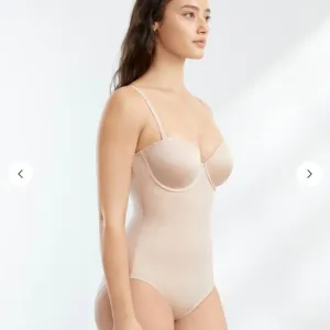 NWT Spanx Suit Your Fancy Convertible Champagne Beige Bodysuit Women's size L