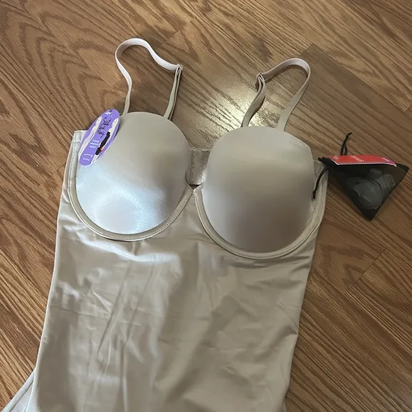 NWT Spanx Suit Your Fancy Convertible Champagne Beige Bodysuit Women's size L