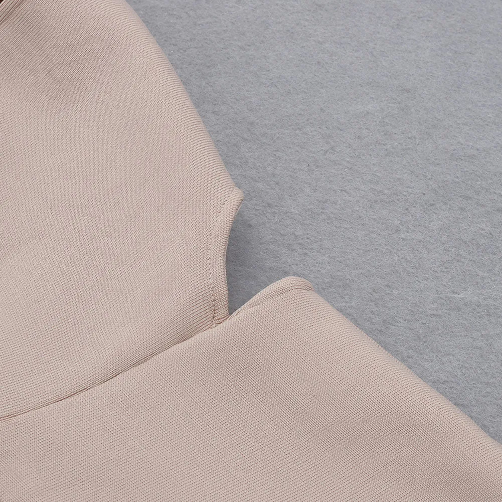 Off Shoulder Long Sleeve Cut Out Midi Bandage Dress